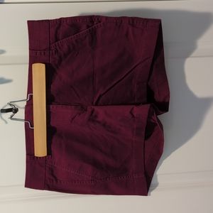 Burgundy J. Crew Chino Short. Size 6.